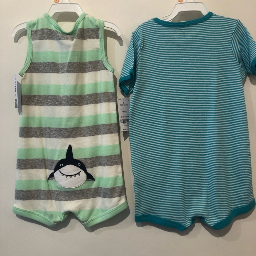 12M Boys Summer Rompers